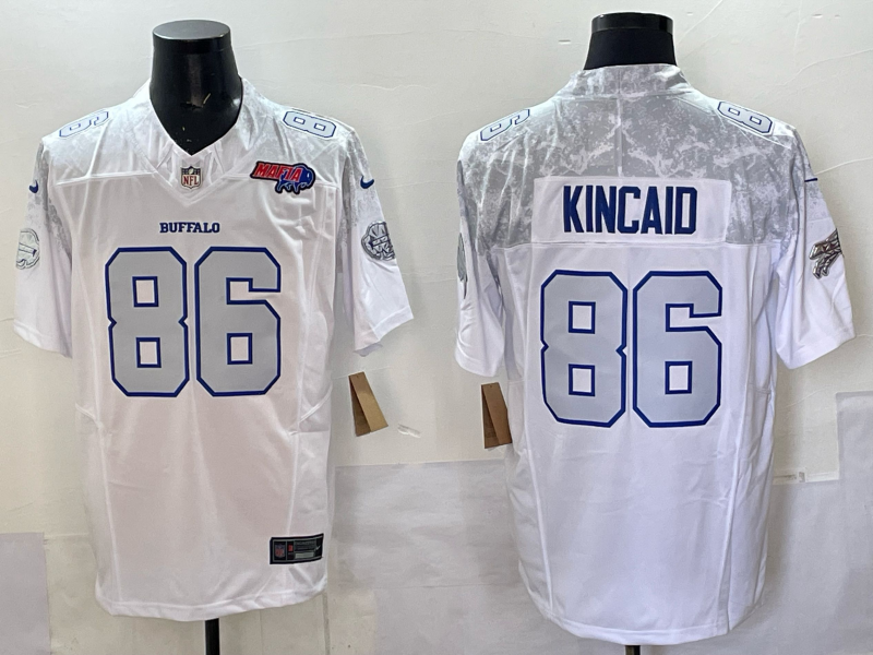 Men Buffalo Bills #86 Kincaid Nike White 2025 Rivalries Collection Limited NFL Jersey 002